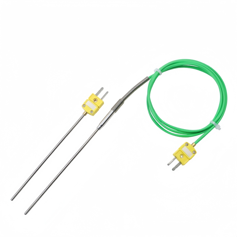 Sonda de termopar tipo K con aislamiento mineral hasta 1000°C para monitorización de hornos