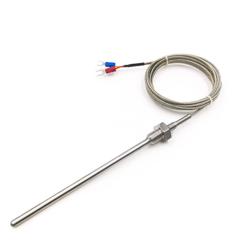 Sensor de termopar tipo K con rosca M10 y cable apantallado