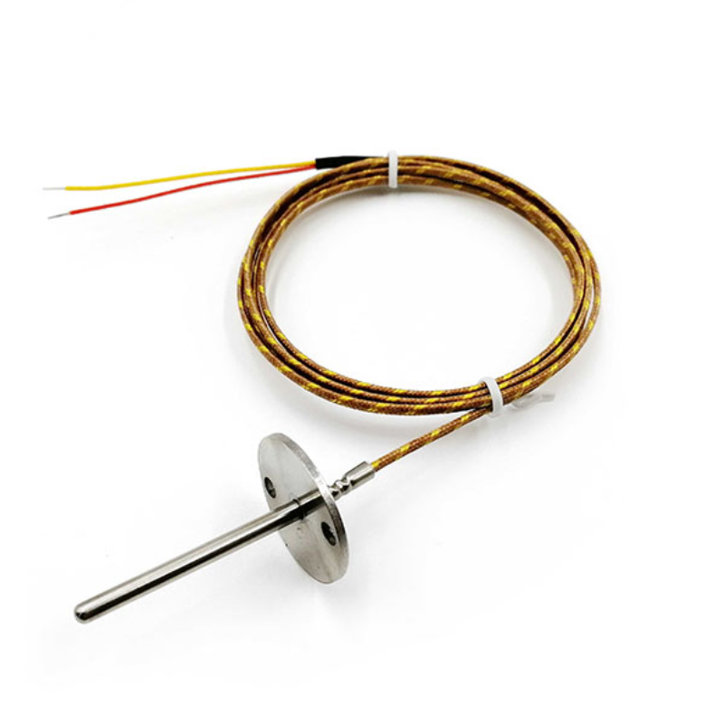 Sonda de termopar tipo K con cable de fibra de vidrio resistente al calor