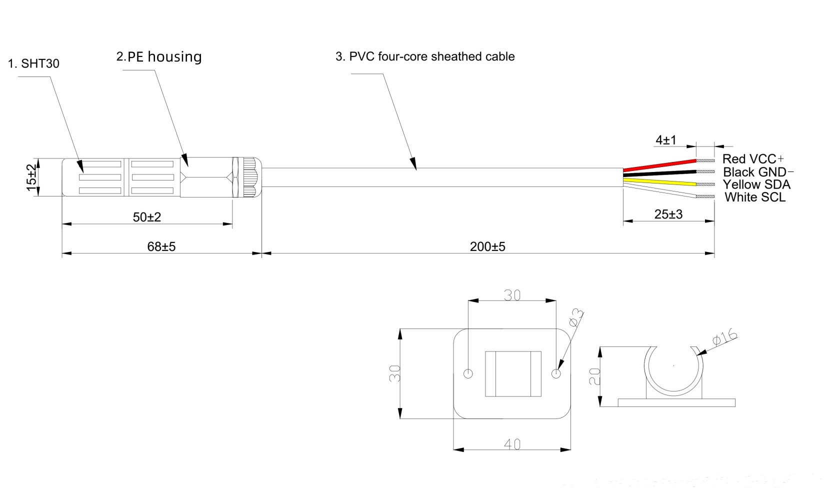 SHT30 Protocolo de «I2C» para sensores de temperatura y humedad