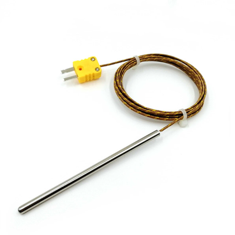 Termopar tipo K para altas temperaturas con sonda cilíndrica