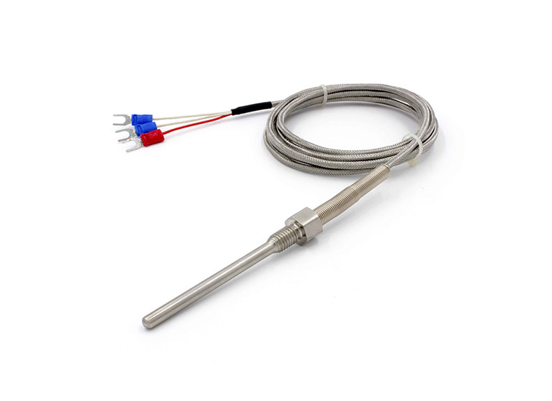 Sonda de temperatura de acero inoxidable «PT100» con carcasa roscada «M8»