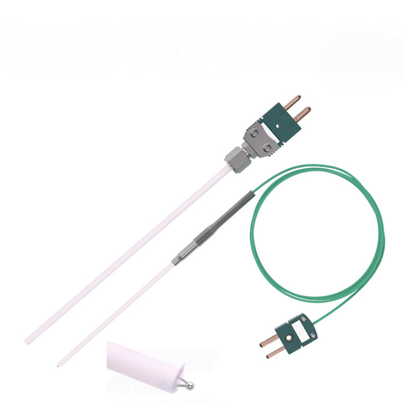 Termopar de platino-rodio tipo R/S con tubo protector de alúmina