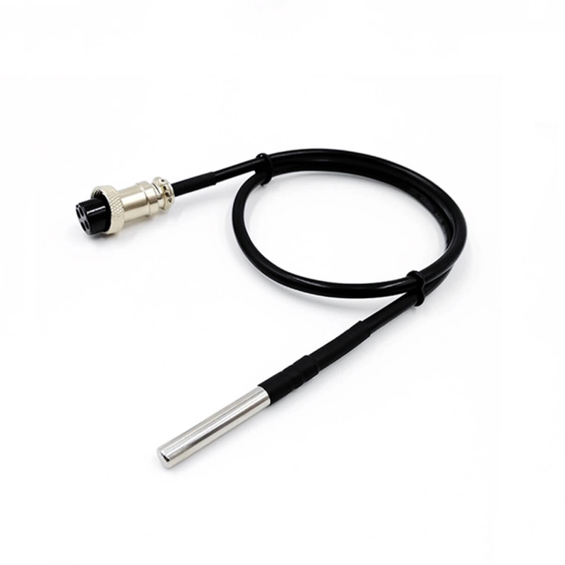 Sensor digital de temperatura DS18B20 OD6×50mm — Impermeable, Uso industrial, Conector GX12