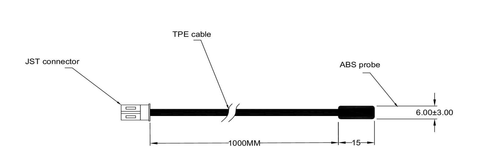 Sensor de temperatura con termistor NTC 10kΩ — Carcasa sellada e impermeable para control industrial